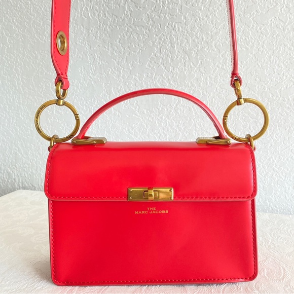 Marc Jacob red structured 2 way bag